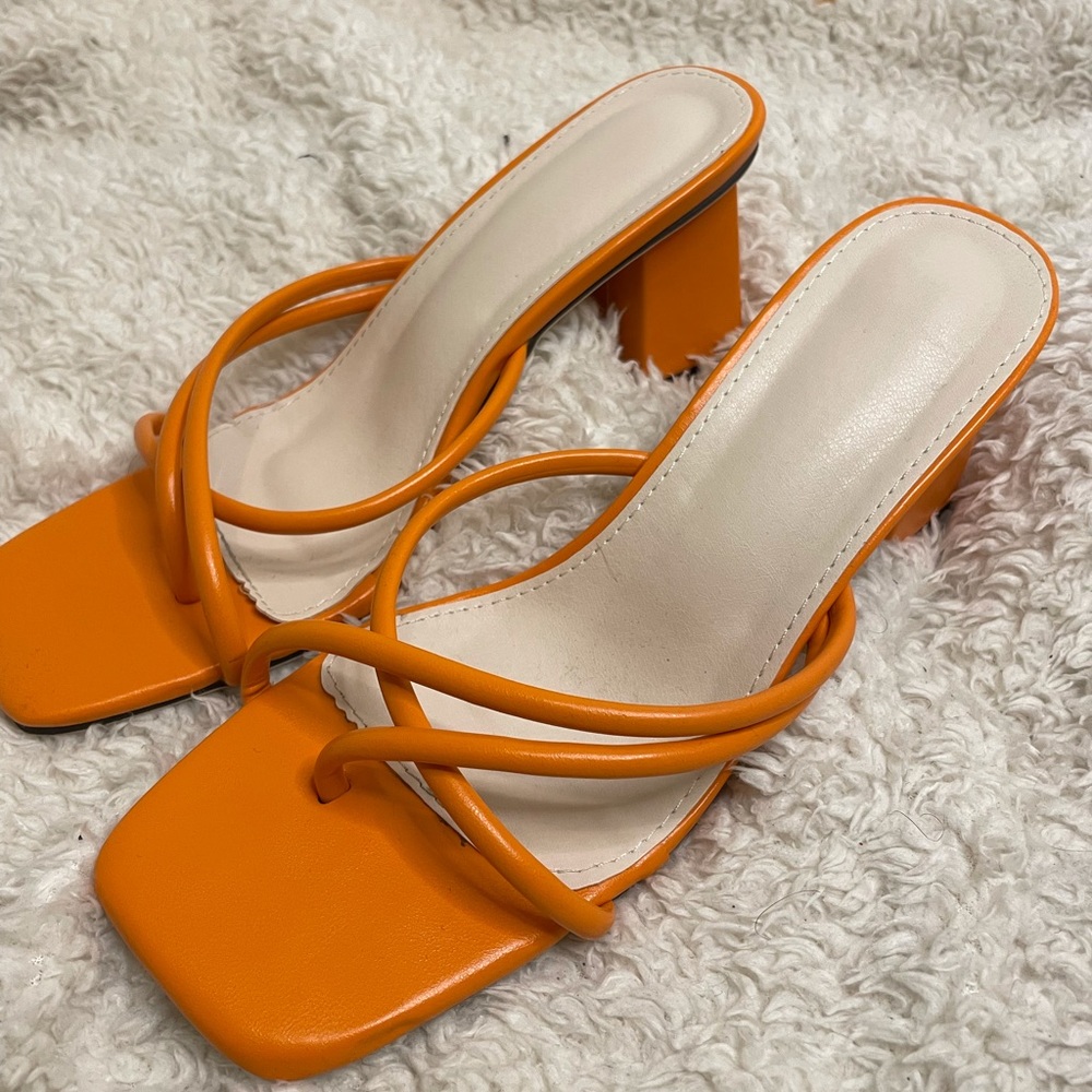 Summer Fun Bright Orange Mules!